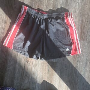 Adidas Gray and Red Sports Shorts